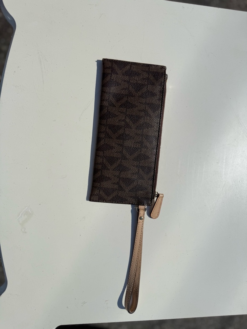 Michael Kors Brown and Beige Logo Wristlet - Picture 2 of 7